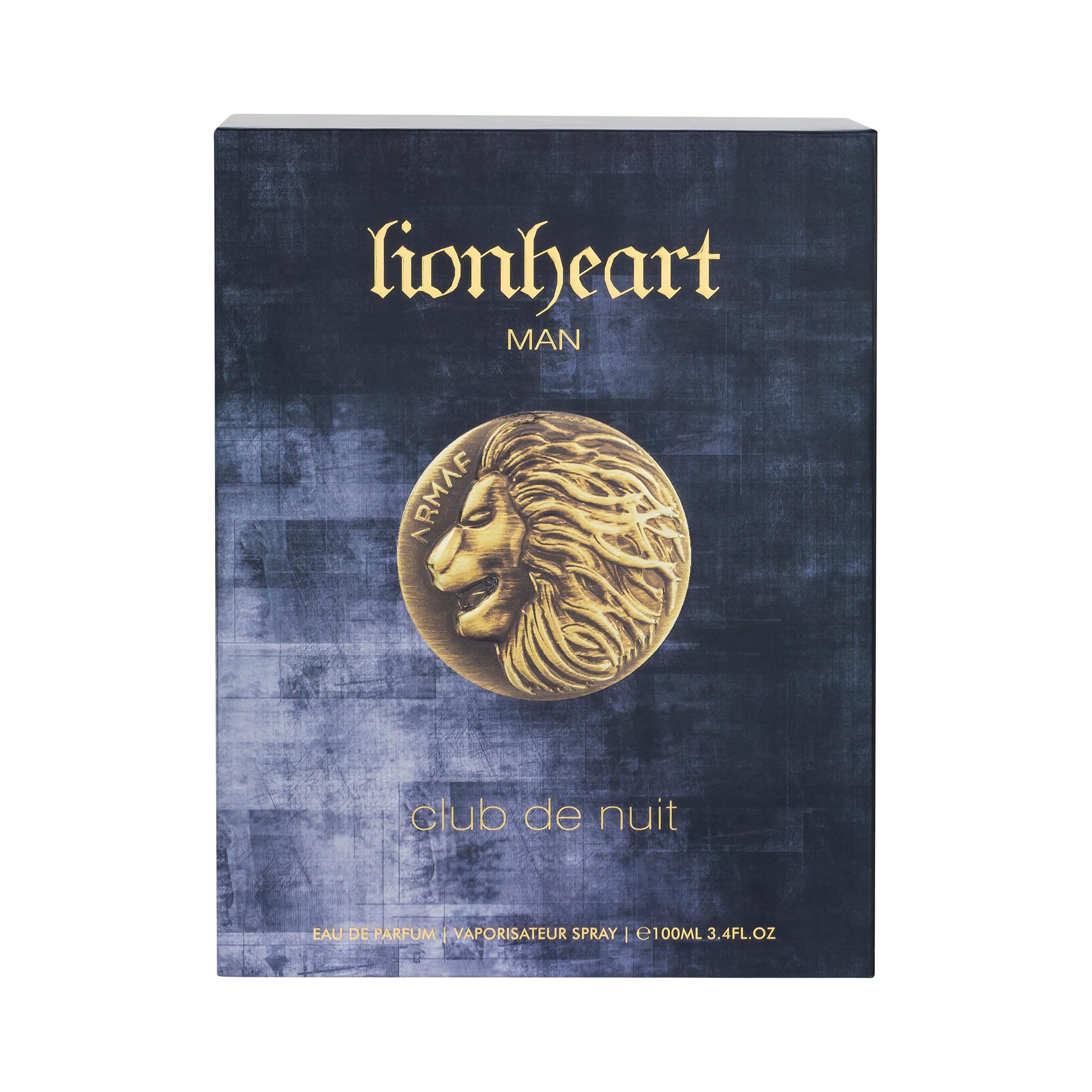 Armaf Club De Nuit Lion Heart edp box packaging on display suggests versatile day-to-night wear