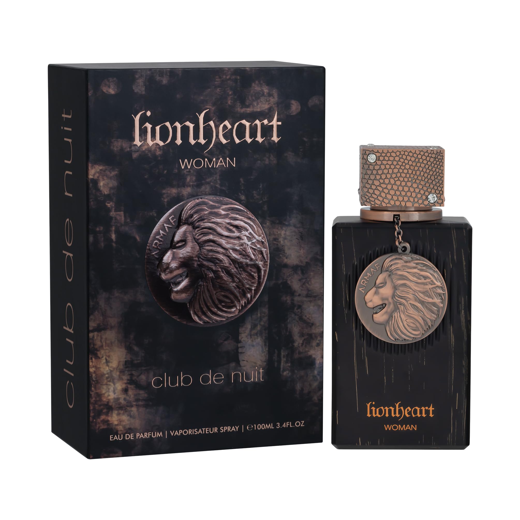 Armaf Club De Nuit Lionheart packaging box image suggests gift-worthy presentation for occasions.