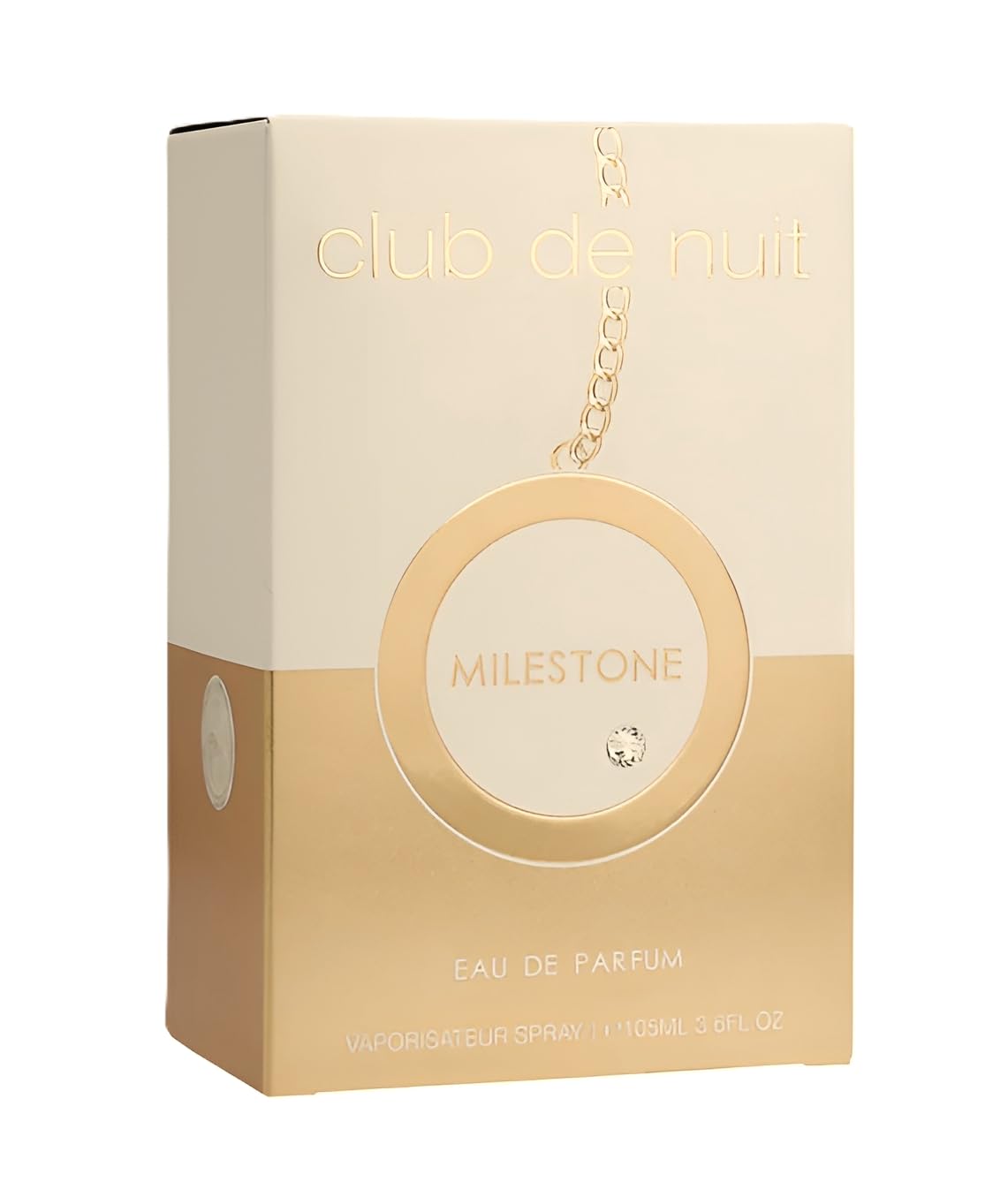 Armaf Club De Nuit Milestone base notes of musk and vetiver provide lasting warmth.
