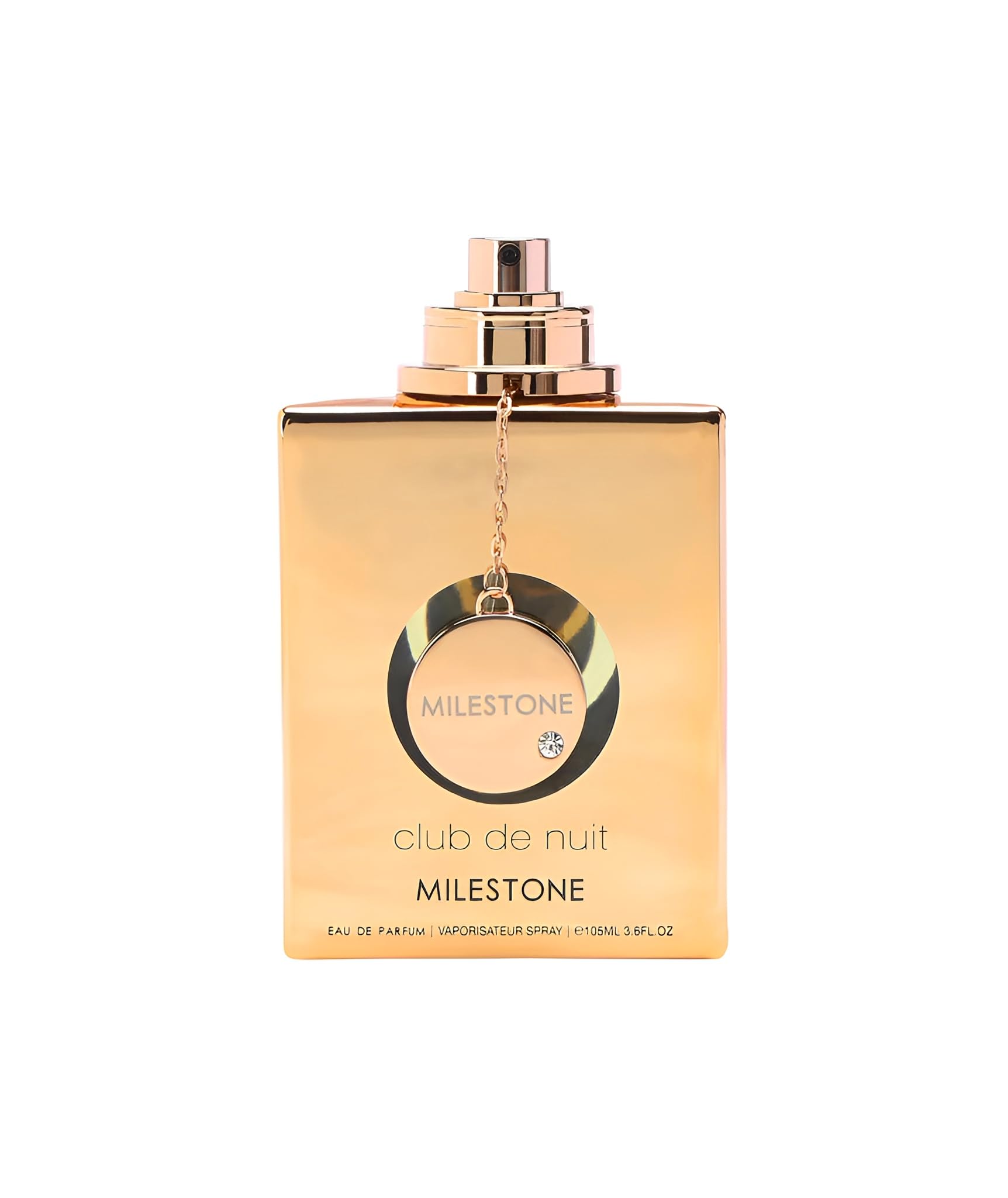 Armaf Club De Nuit Milestone bottle closeup highlights premium bottle styling.