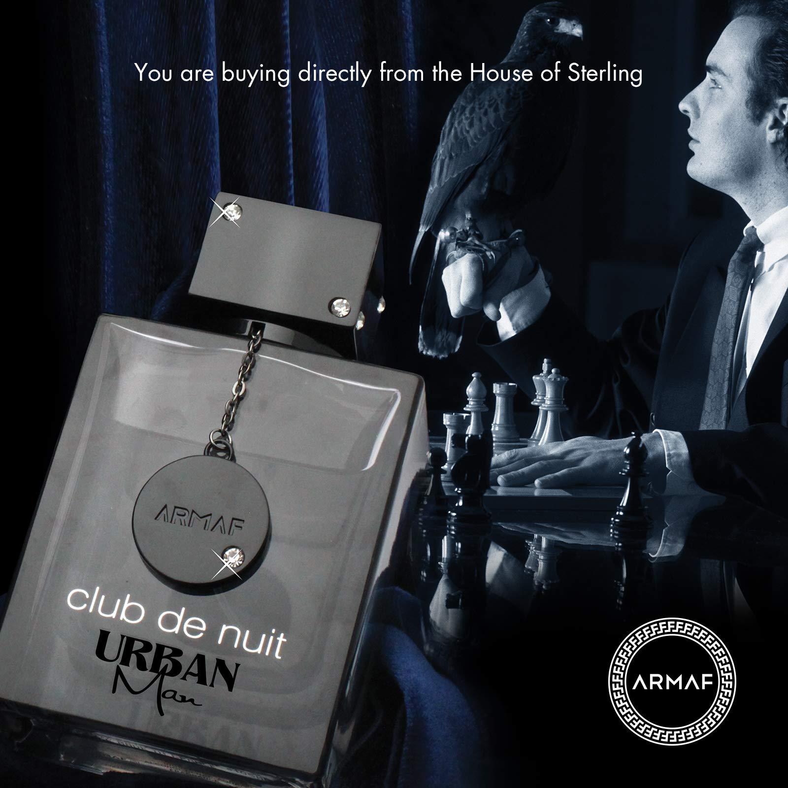Armaf Club De Nuit Urban Man base notes image emphasizes patchouli sandalwood oakmoss
