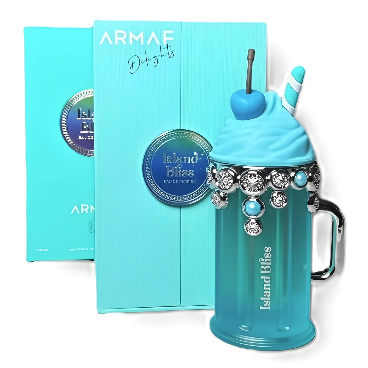 Armaf Delights Island Bliss perfume mist application suggests easy, even wear.