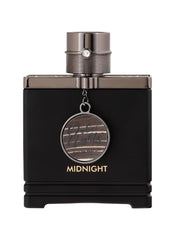 Armaf Dubai Nights Midnight bottle for men highlighting bold evening appeal.