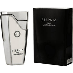 Armaf Eternia Man woody base-notes image highlights long-lasting fragrance for daily or special occasions.