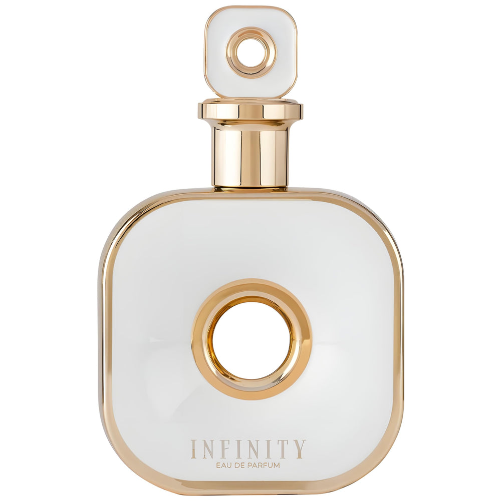 Armaf Infinity bottle display highlighting sleek packaging for daily luxury