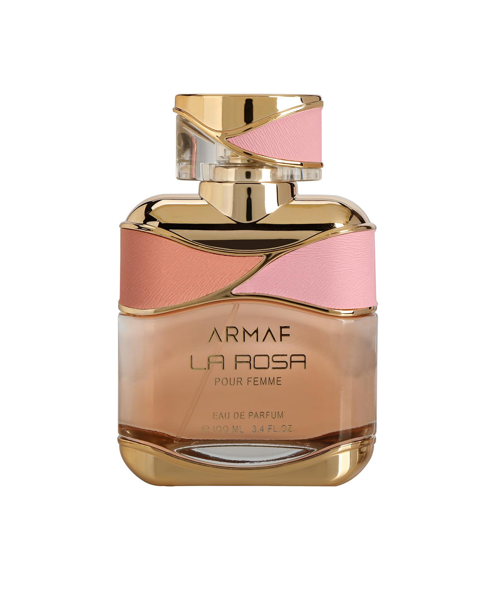 Armaf La Rosa Pour Femme on vanity for special-occasion fragrance confidence