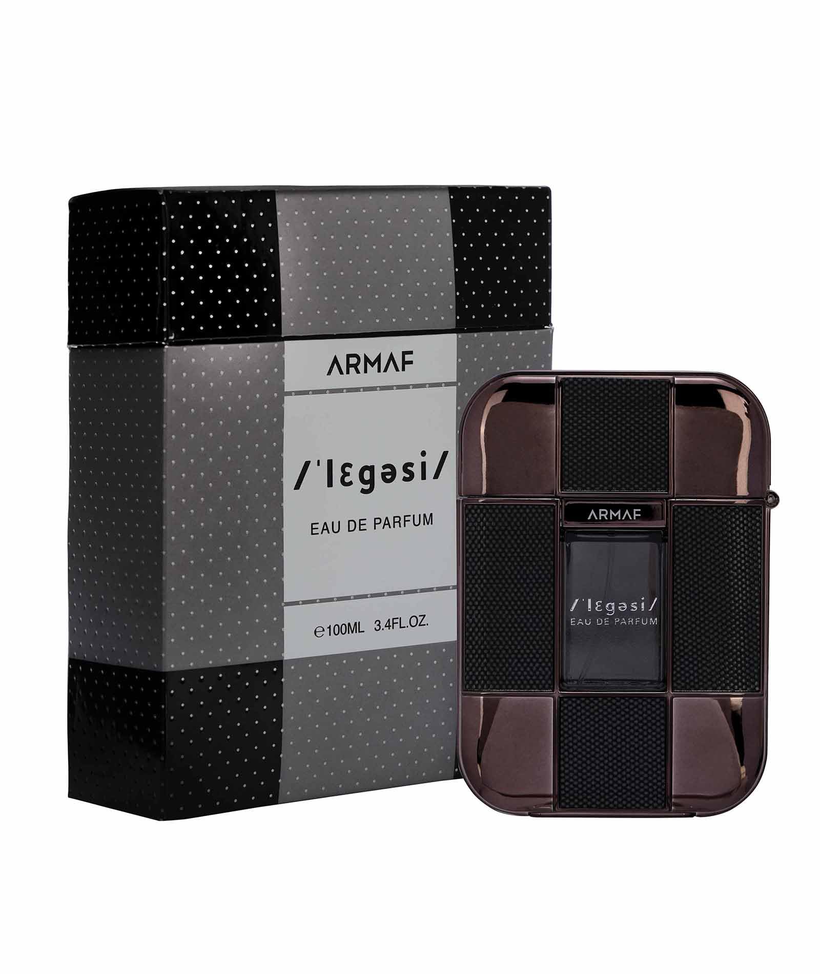 Armaf Legesi cedar-sandalwood focus creates a masculine woody aroma.