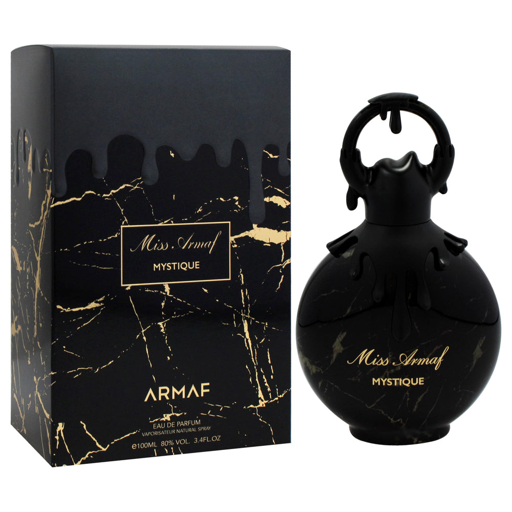 Armaf Miss Mystique packaging and bottle ready for unboxing experiences.