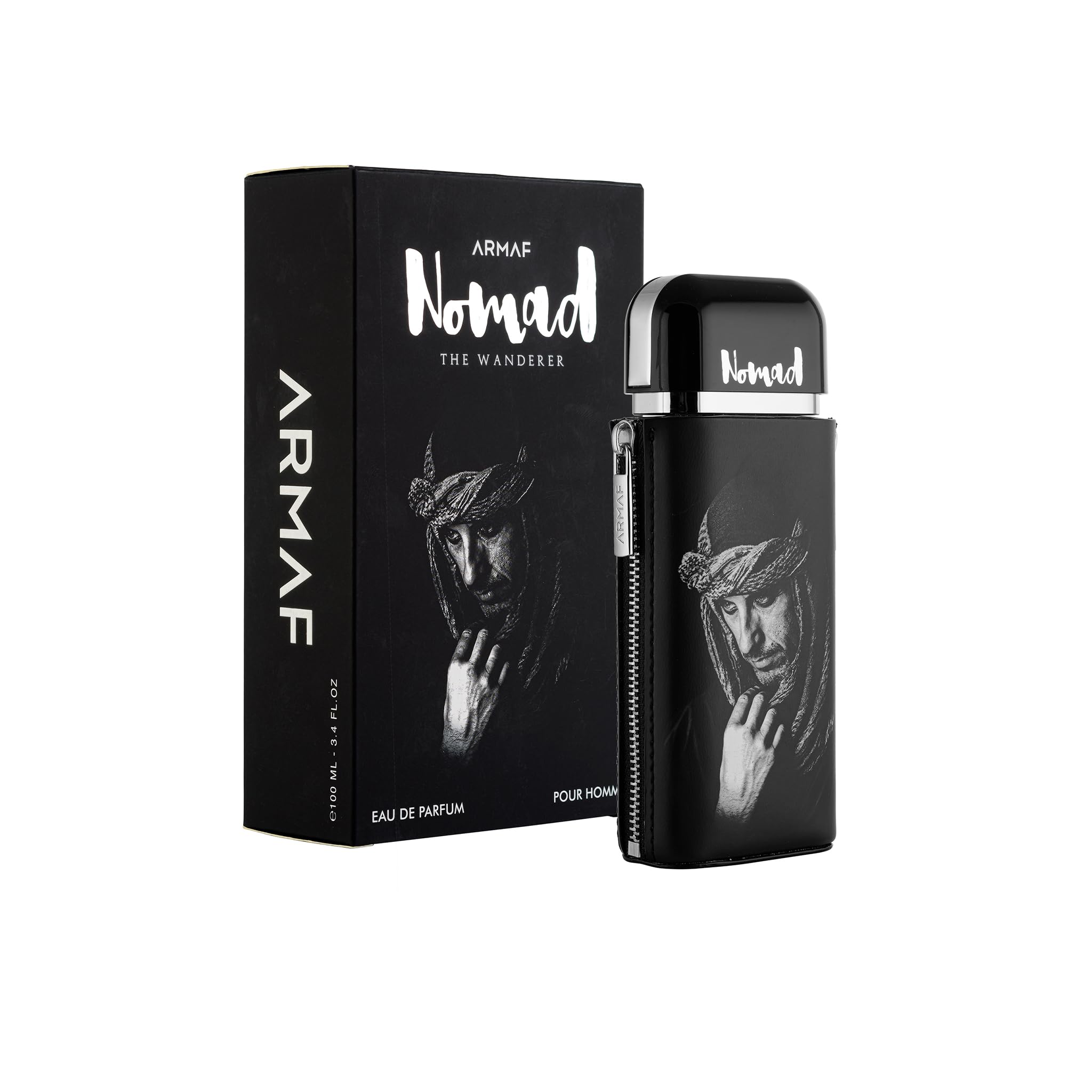 Armaf Nomad The Wanderer notes close-up emphasizes plum, vanilla, and woods for lasting presence.