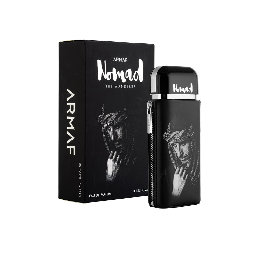 Armaf Nomad The Wanderer notes close-up emphasizes plum, vanilla, and woods for lasting presence.
