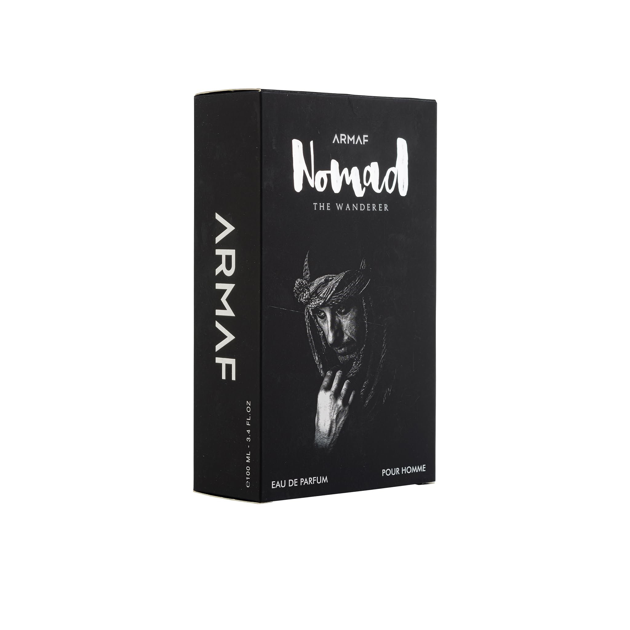 Armaf Nomad The Wanderer packaging image conveys rugged elegance suited for gifting.