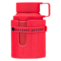 Armaf Odyssey Artisto Red bottle front showcases unisex tropical-spice allure.