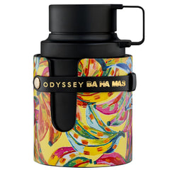 Armaf Odyssey Ba Ha Mas tropical fragrance bottle highlights vibrant design for unisex wear, perfect for summer adventures.