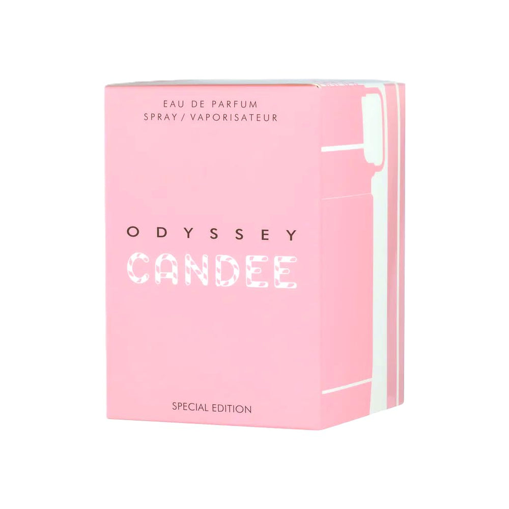 Armaf Odyssey Candee EDP packaging box, luxurious design signals premium fragrance