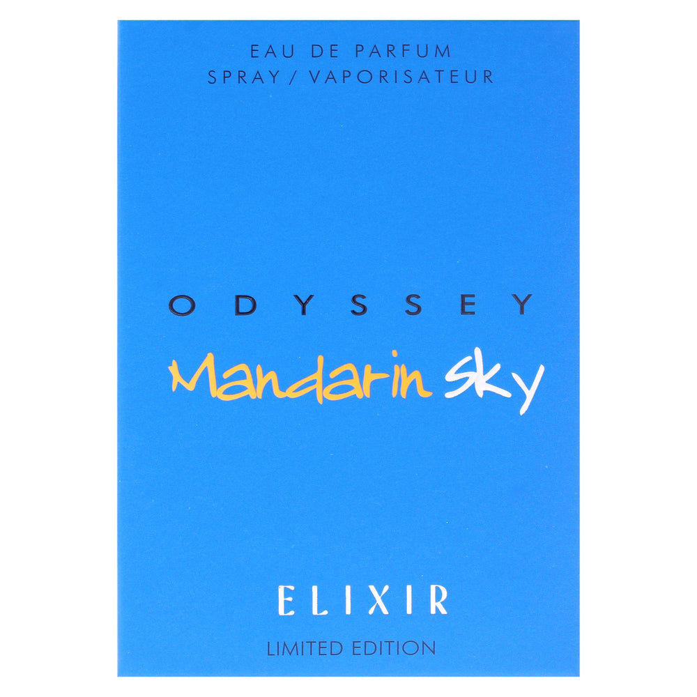 Armaf Odyssey Mandarin Sky Elixir spray mist, instant projection and refreshing citrus kick.