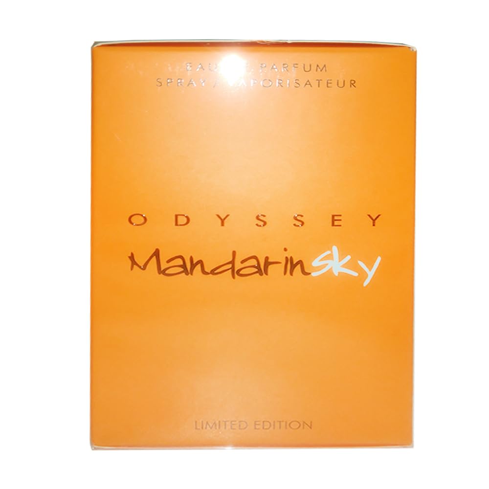 Armaf Odyssey Mandarinsky EDP bottle closeup highlights warm woody base and refreshing citrus.