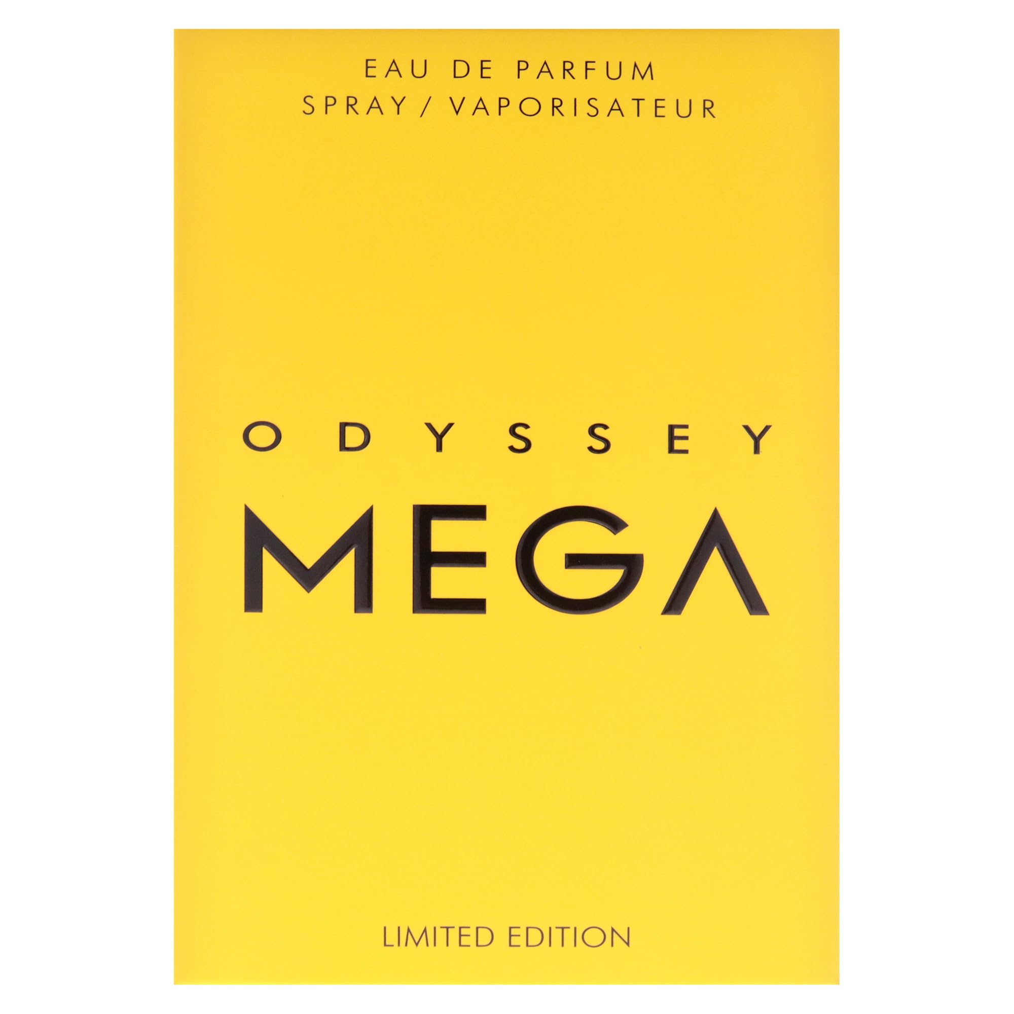 Armaf Odyssey Mega cap detail highlights brushed metal finish for sophisticated presentation.