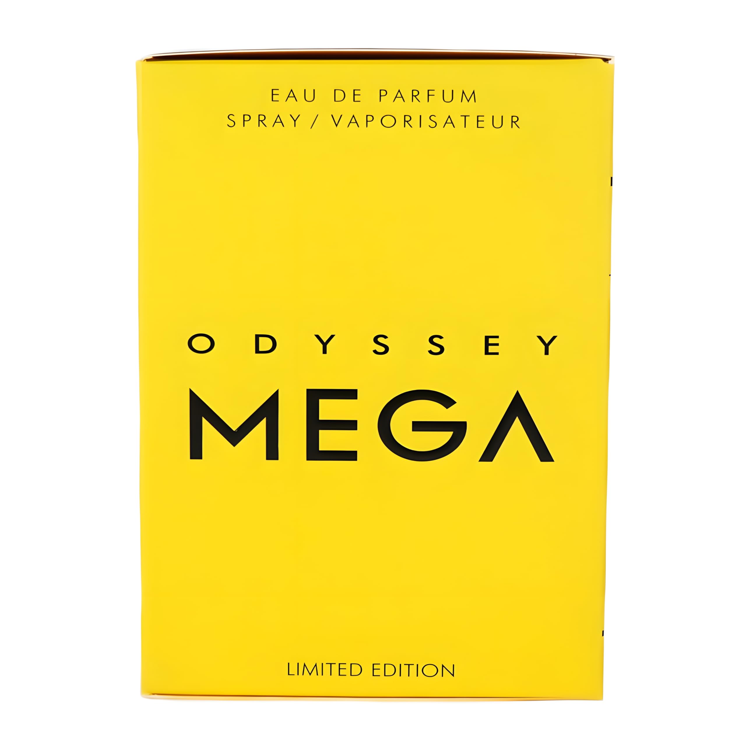 Armaf Odyssey Mega side-bottle view highlights masculine silhouette for travel