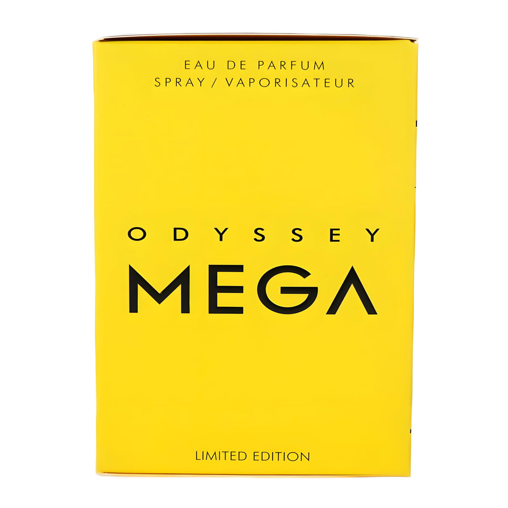 Armaf Odyssey Mega side-bottle view highlights masculine silhouette for travel