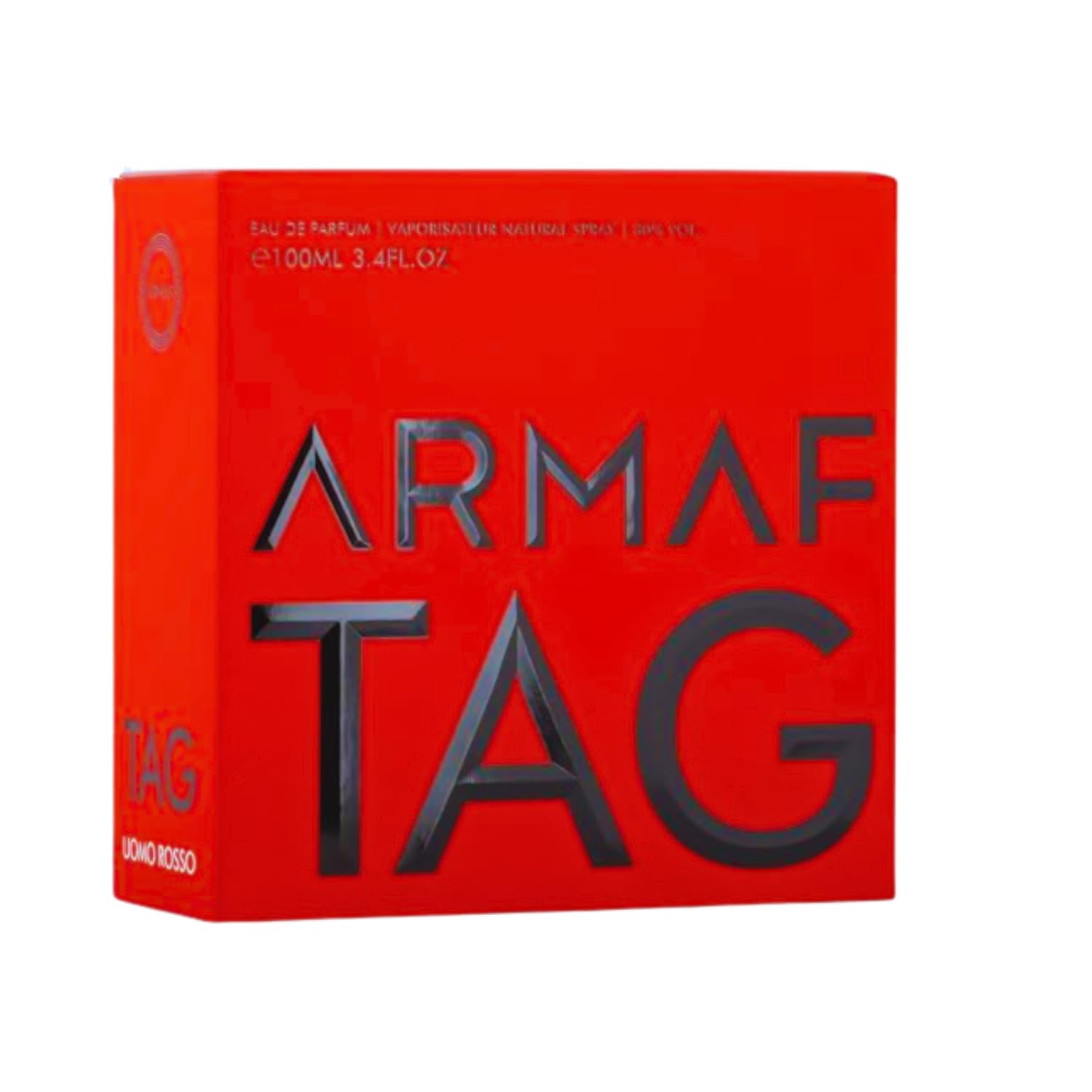 Armaf Tag Him Ummo Rosso Red wrist application showing versatile evening wear