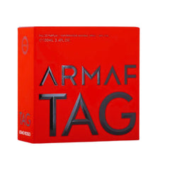 Armaf Tag Him Ummo Rosso Red wrist application showing versatile evening wear