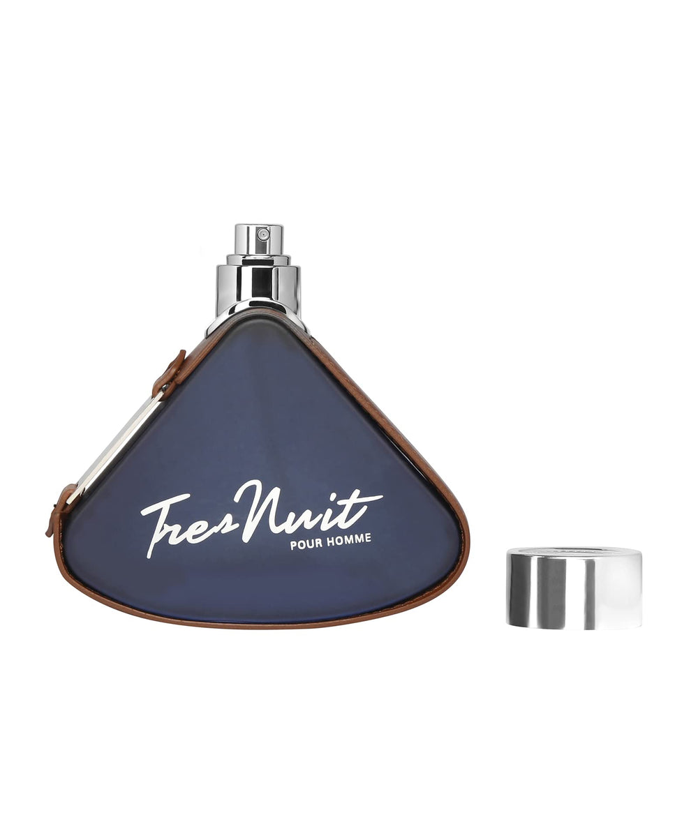 Armaf Tres Nuit side packaging highlights long-lasting scent potential