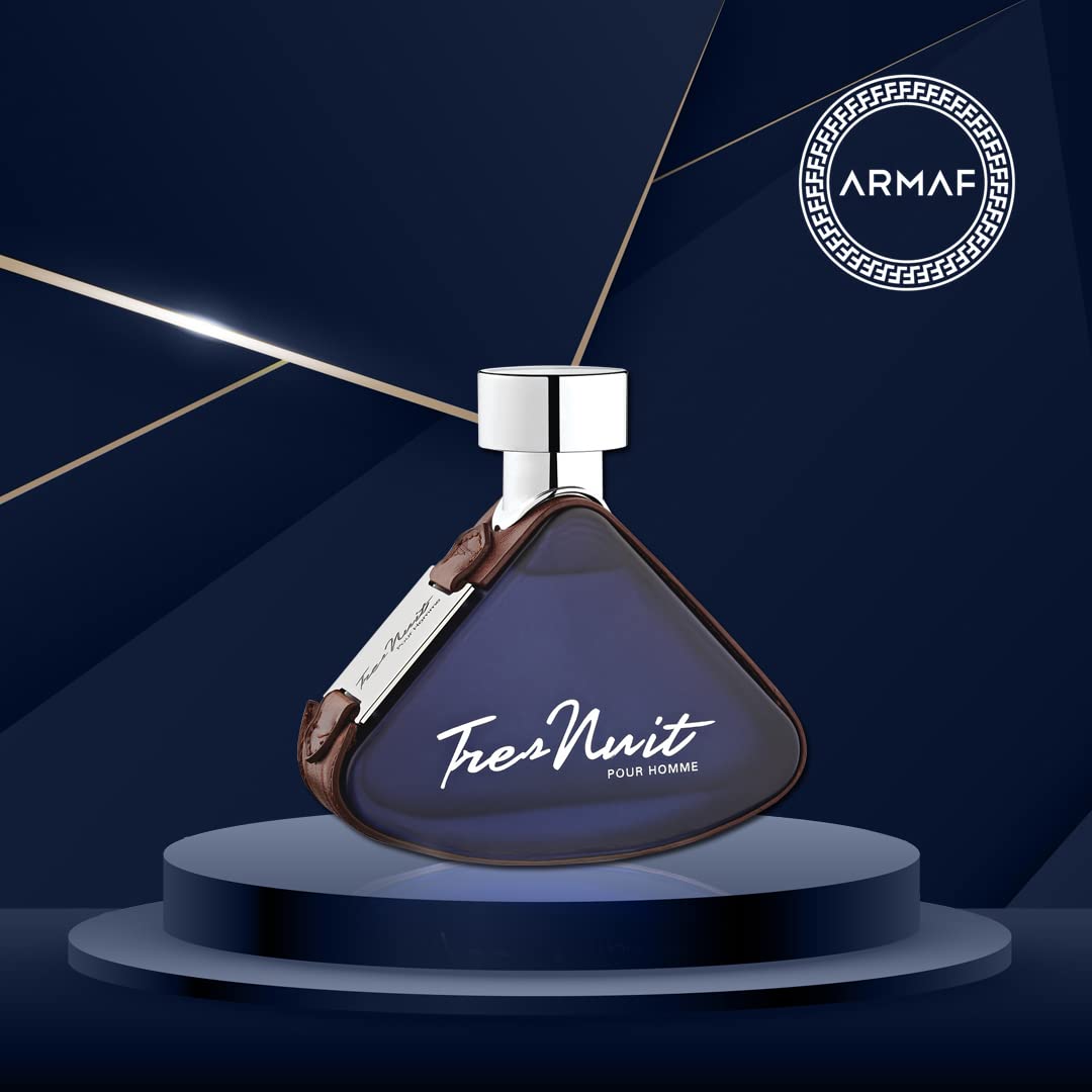 Armaf Tres Nuit spray application shows even mist for all-day freshness