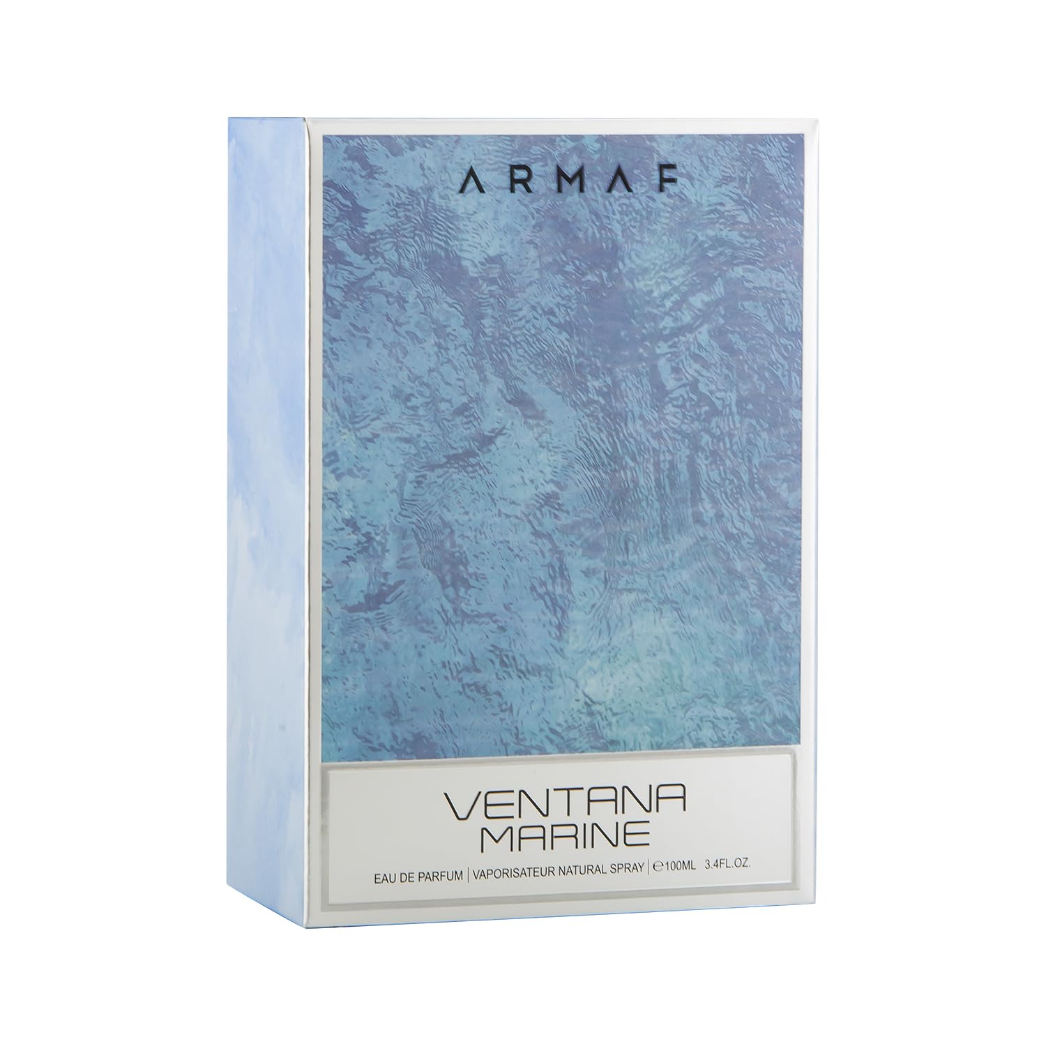 Armaf Ventana Marine spray nozzle close-up signals long-lasting fragrance.