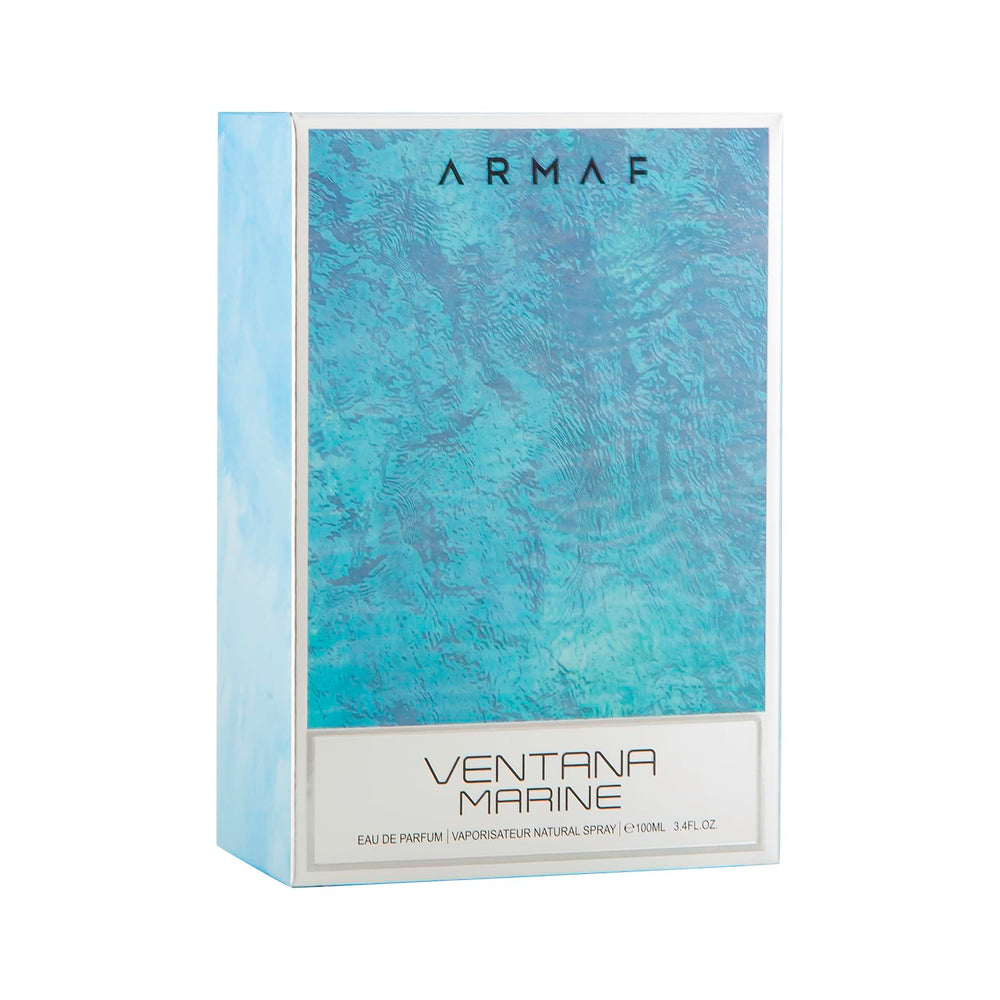 Armaf Ventana Marine spray nozzle close-up signals long-lasting fragrance.