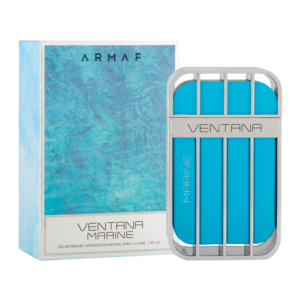 Armaf Ventana Marine packaging box open shows unboxing anticipation.