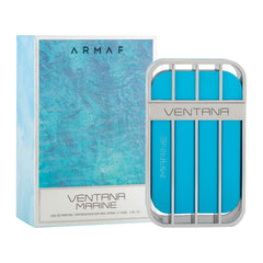 Armaf Ventana Marine packaging box open shows unboxing anticipation.