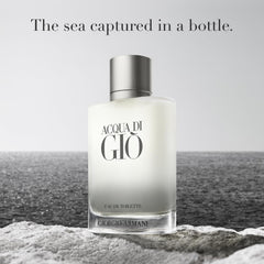 Armani Beauty Acqua di Gio EDT splash-scene capturing sea breeze inspiration for casual days.