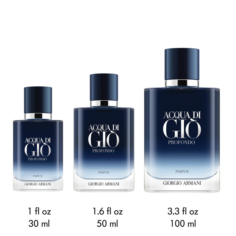 Aromatic notes of Armani Acqua di Giò Profondo evoking aquatic freshness.