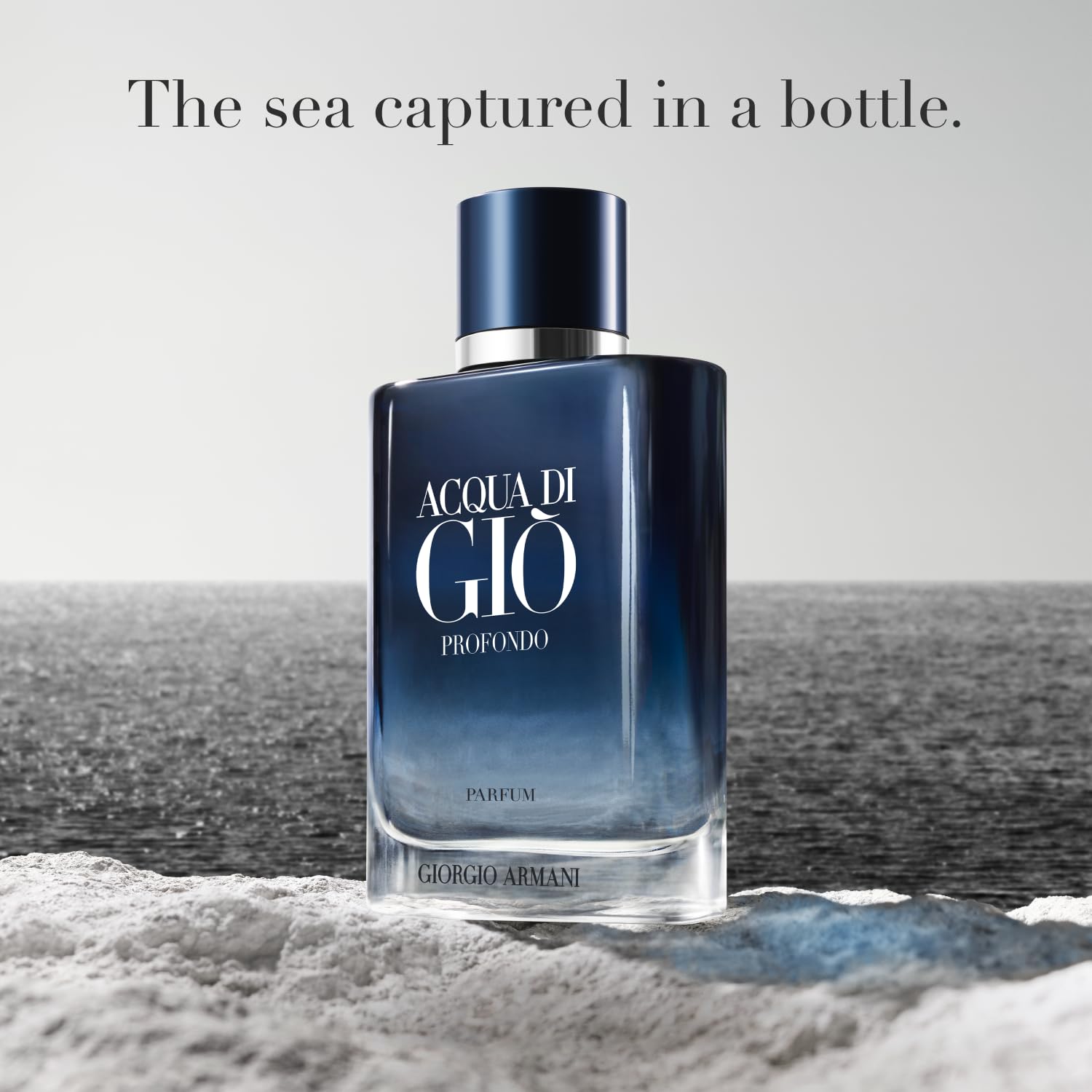 Armani Beauty Acqua di Giò Profondo bottle highlighting its elegant presentation.