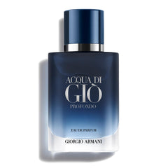 Armani Beauty Acqua di Giò Profondo bottle—sophisticated packaging for everyday refinement.