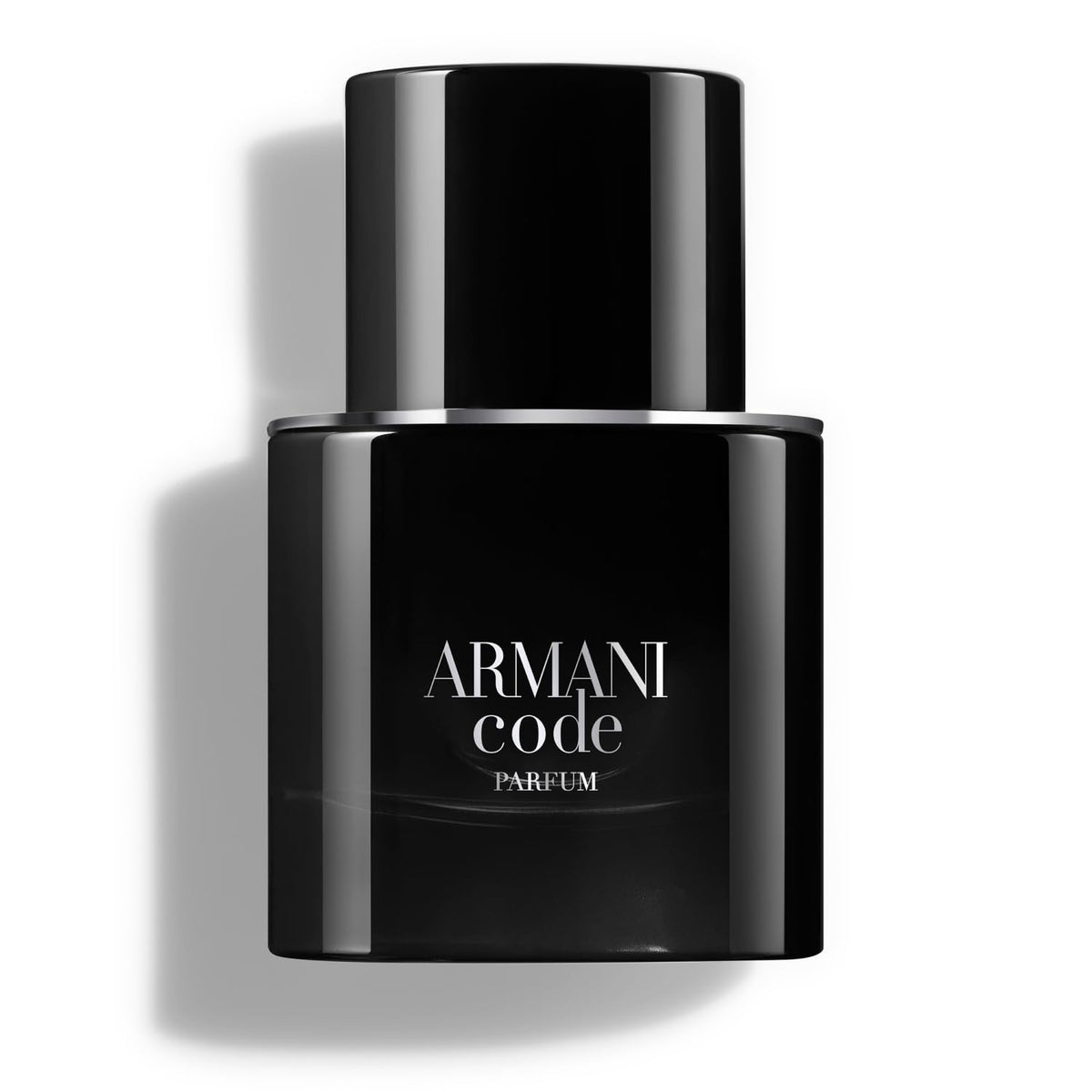 Armani Beauty Code Parfum bottle closeup highlights premium craftsmanship and lasting presence.