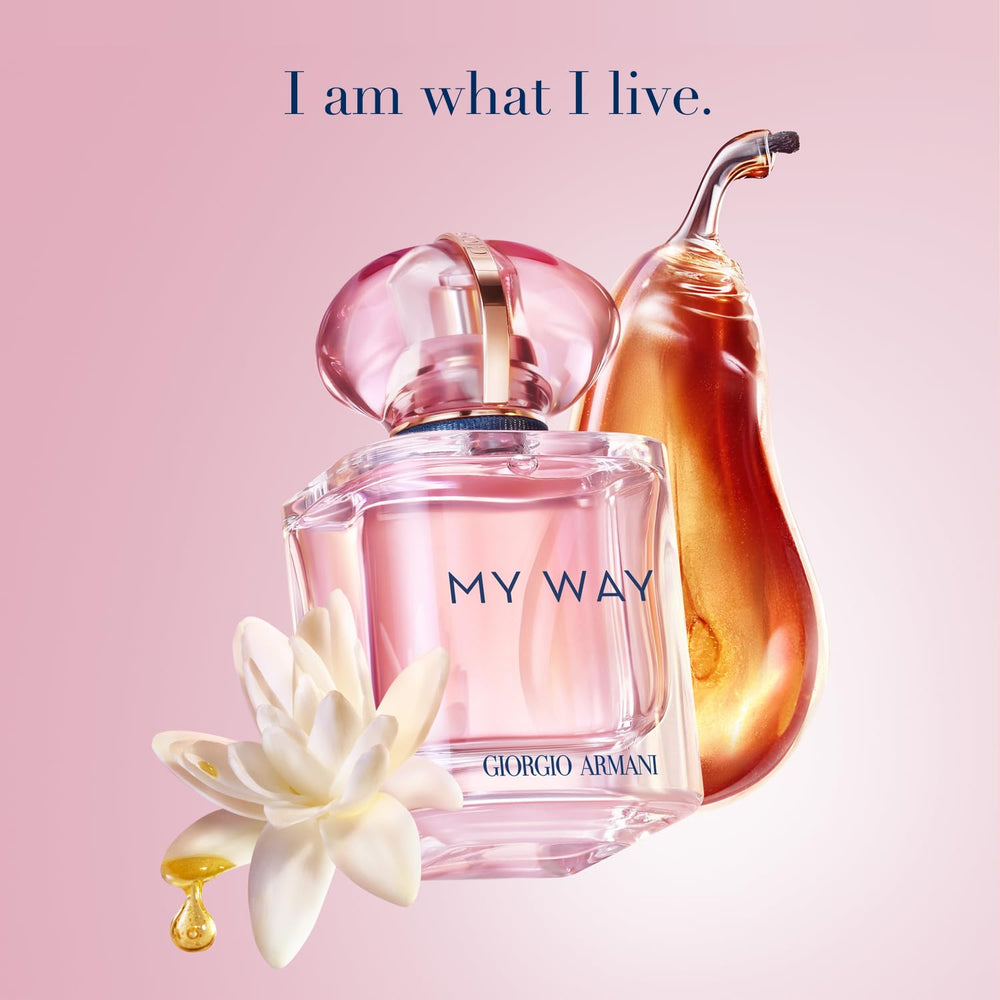 Armani Beauty My Way Nectar packaging close-up highlighting pink design and premium craftsmanship