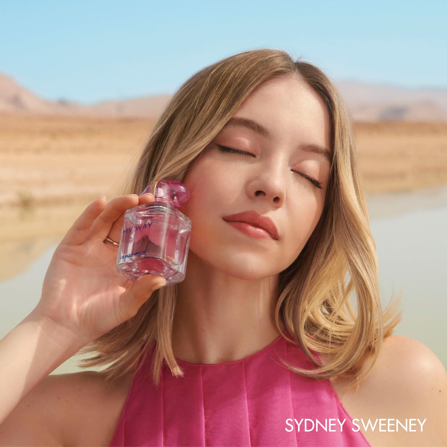 Armani Beauty My Way Nectar pulse-points application image suggesting long-lasting scent diffusion