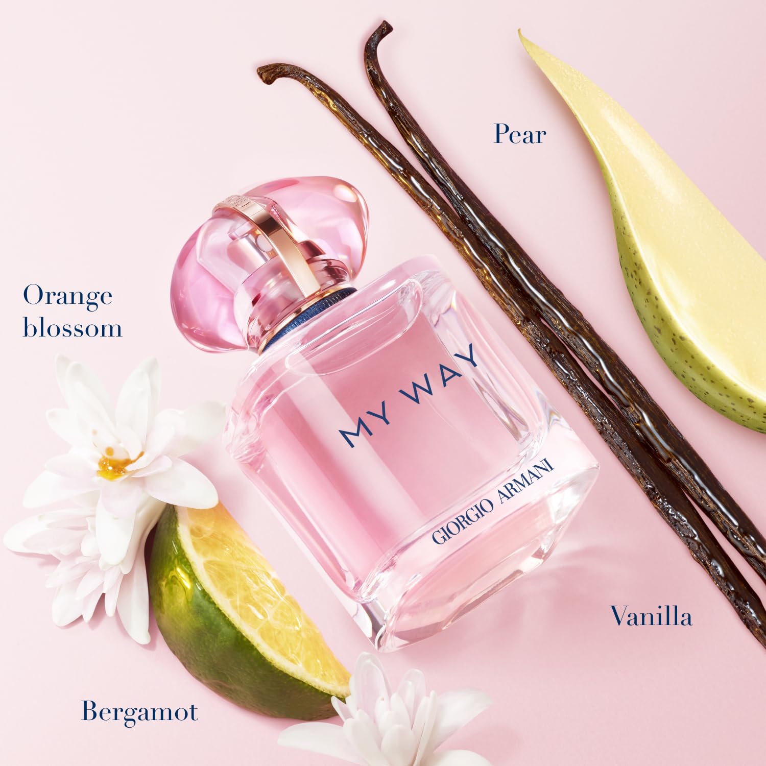 Armani Beauty My Way Nectar vanilla Madagascar note close-up, suggesting warm, comforting base