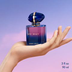 Armani Beauty My Way Parfum outer box signals premium sustainable packaging.