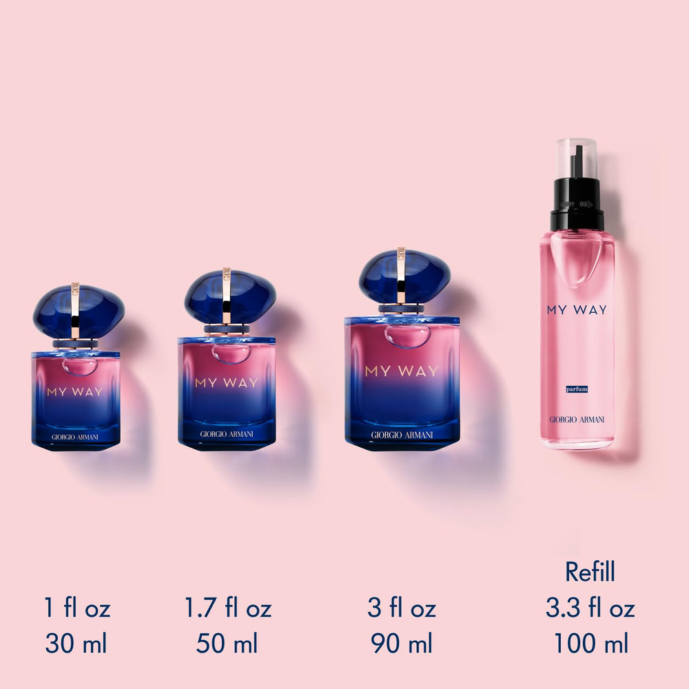 Armani Beauty My Way Parfum notes visual shows bergamot and iris layers.