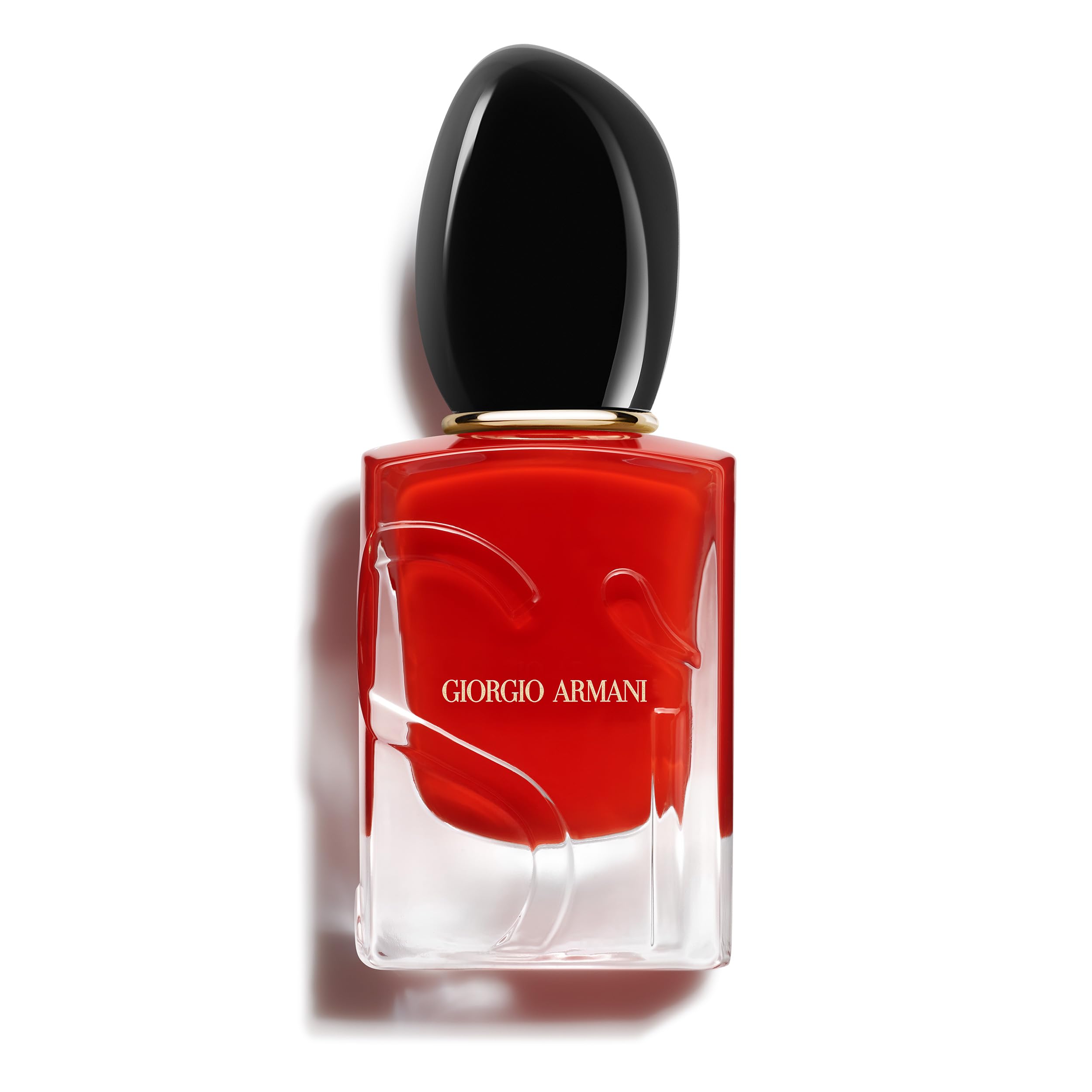 Armani Beauty Sì Passione bottle pour captures vanilla warmth for daily allure.