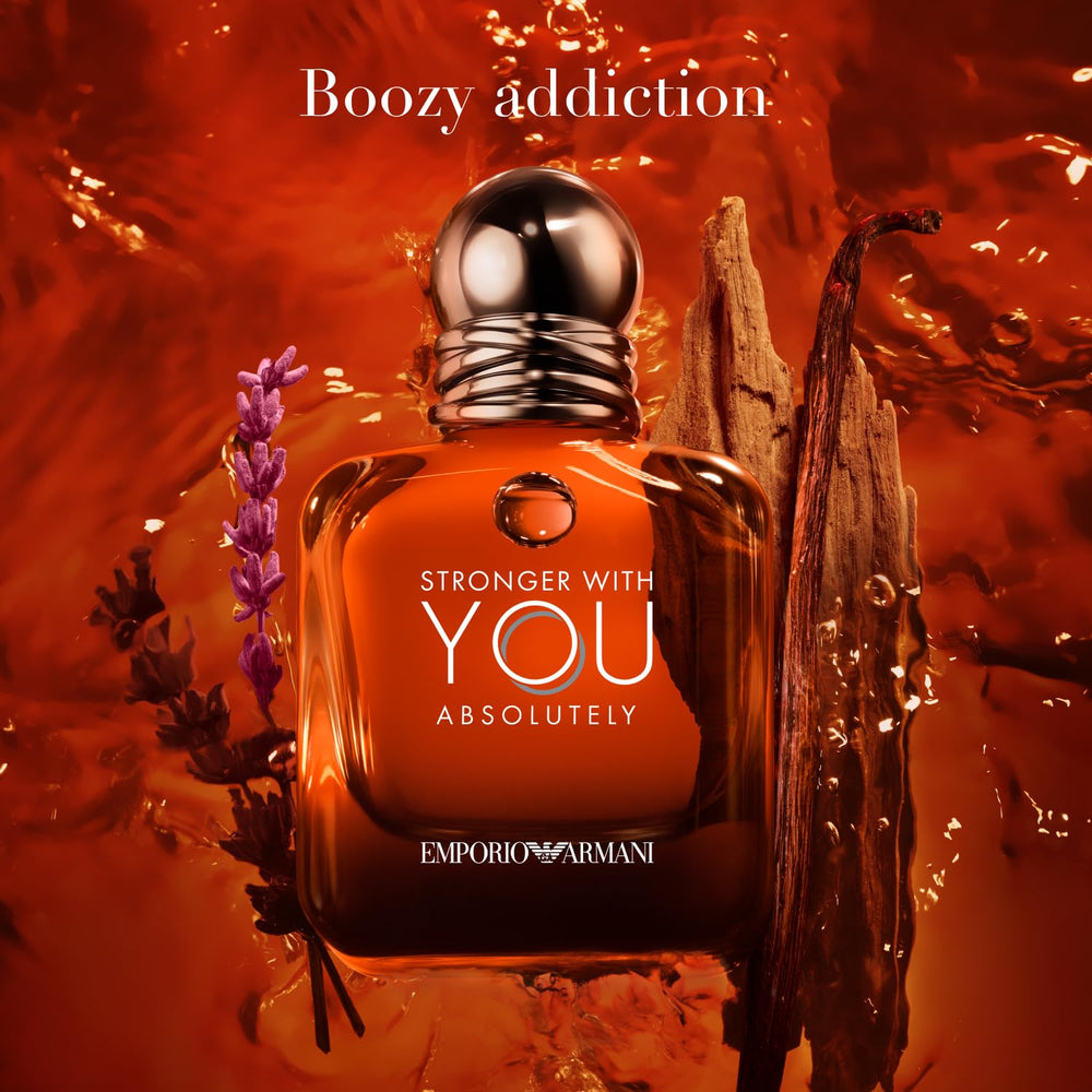 Armani Beauty Stronger With You Absolutely cedarwood note enhances warmth for evening wear