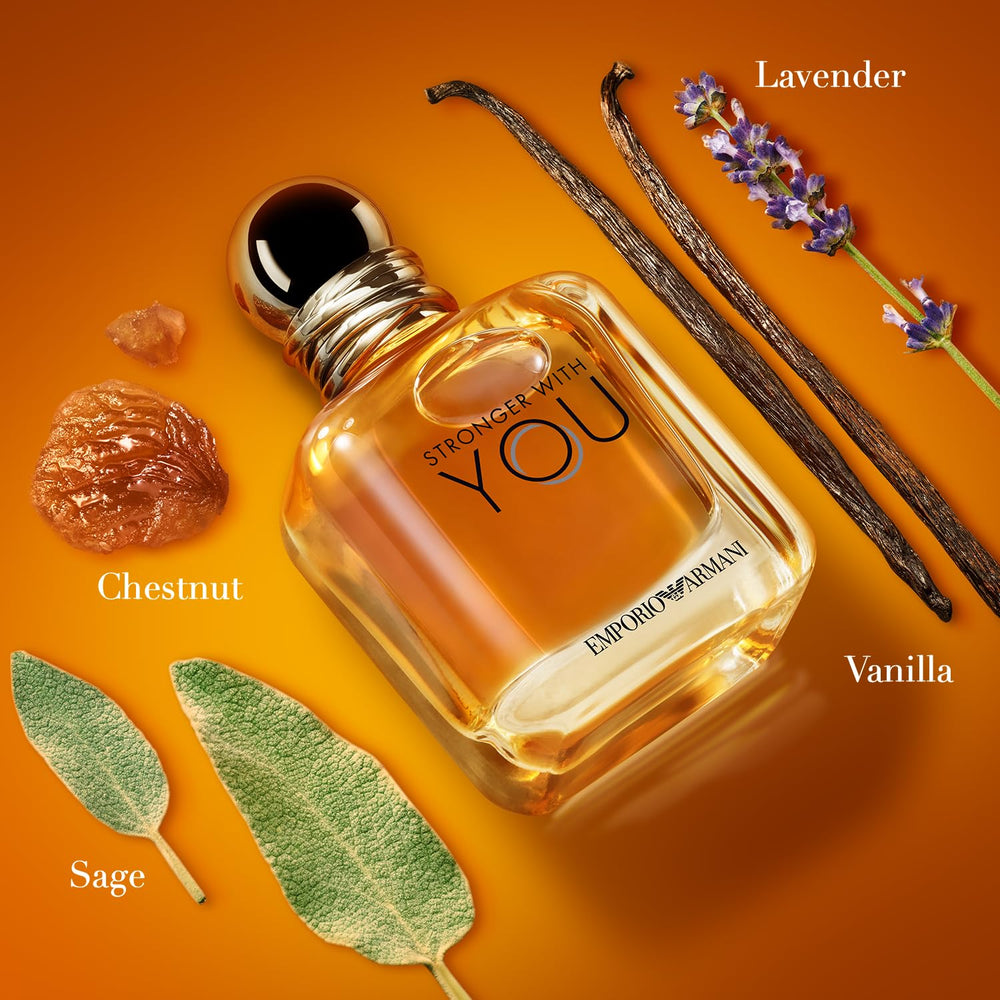 Armani Beauty Stronger With You Intensely 0.5oz bottle, spicy amber depth for evening occasions.