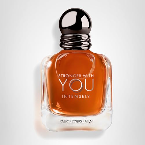 Armani Beauty Stronger With You Intensely on shelf inviting closer inspection
