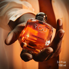Armani Beauty Stronger With You Intensely vanilla and amber wood blend creates warm, inviting evening allure.