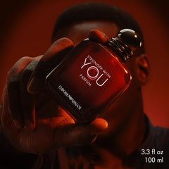 Armani Beauty Stronger With You pulse-points-application shows best use on wrists or neck.