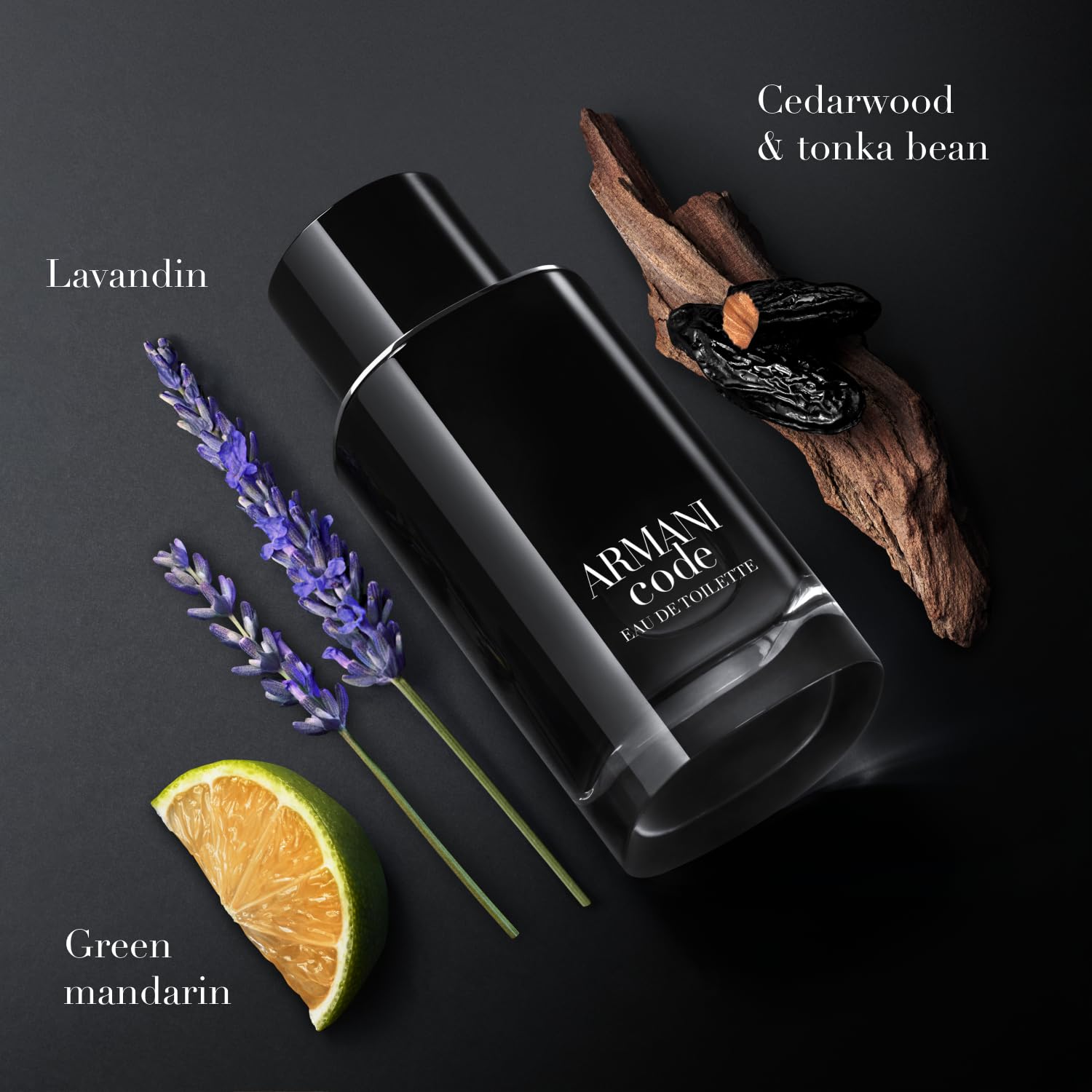 Armani Code amber-wood base – long-lasting evening scent.