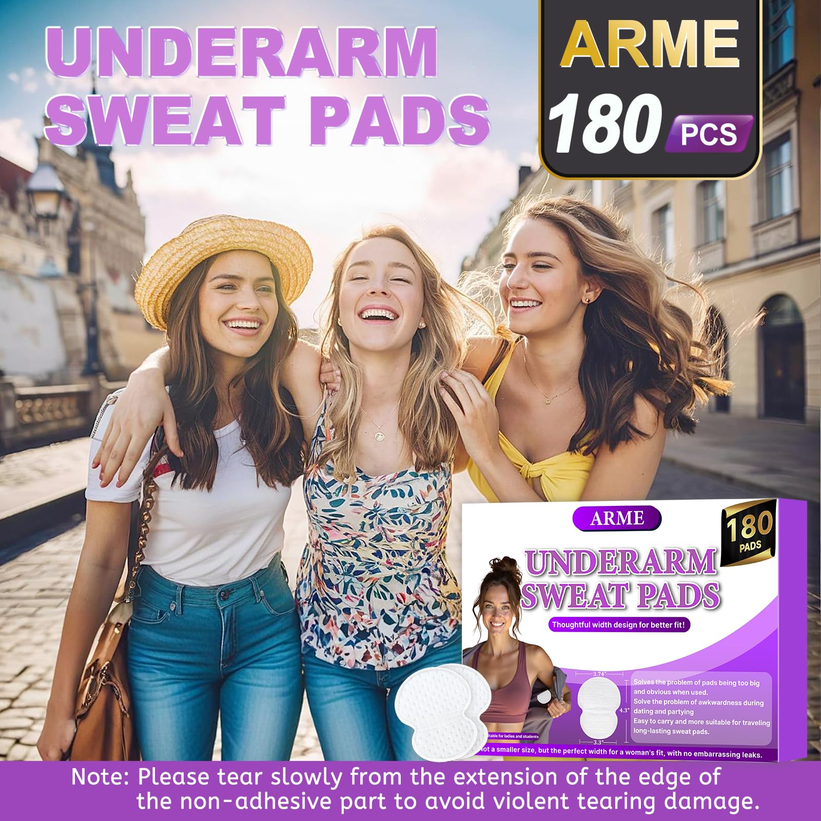 Arme wear-anytime underarm protection stays discreet under shirts and dresses.