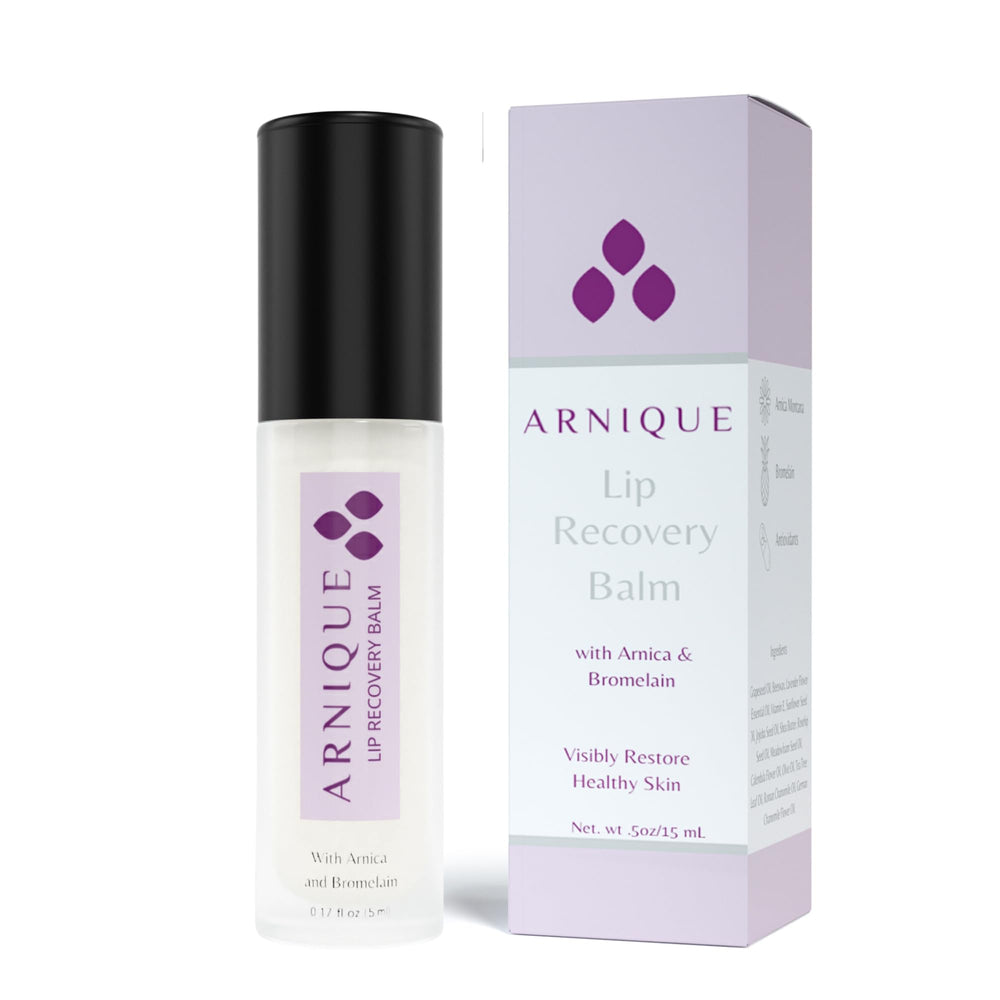 Arnique Arnica Lip Balm packaging and branding on box.